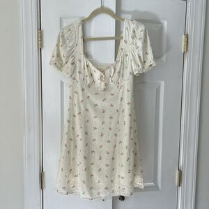 Y2K Urban Outfitters Dress Medium Puff Sleeve Mini Coquette Cottagecore